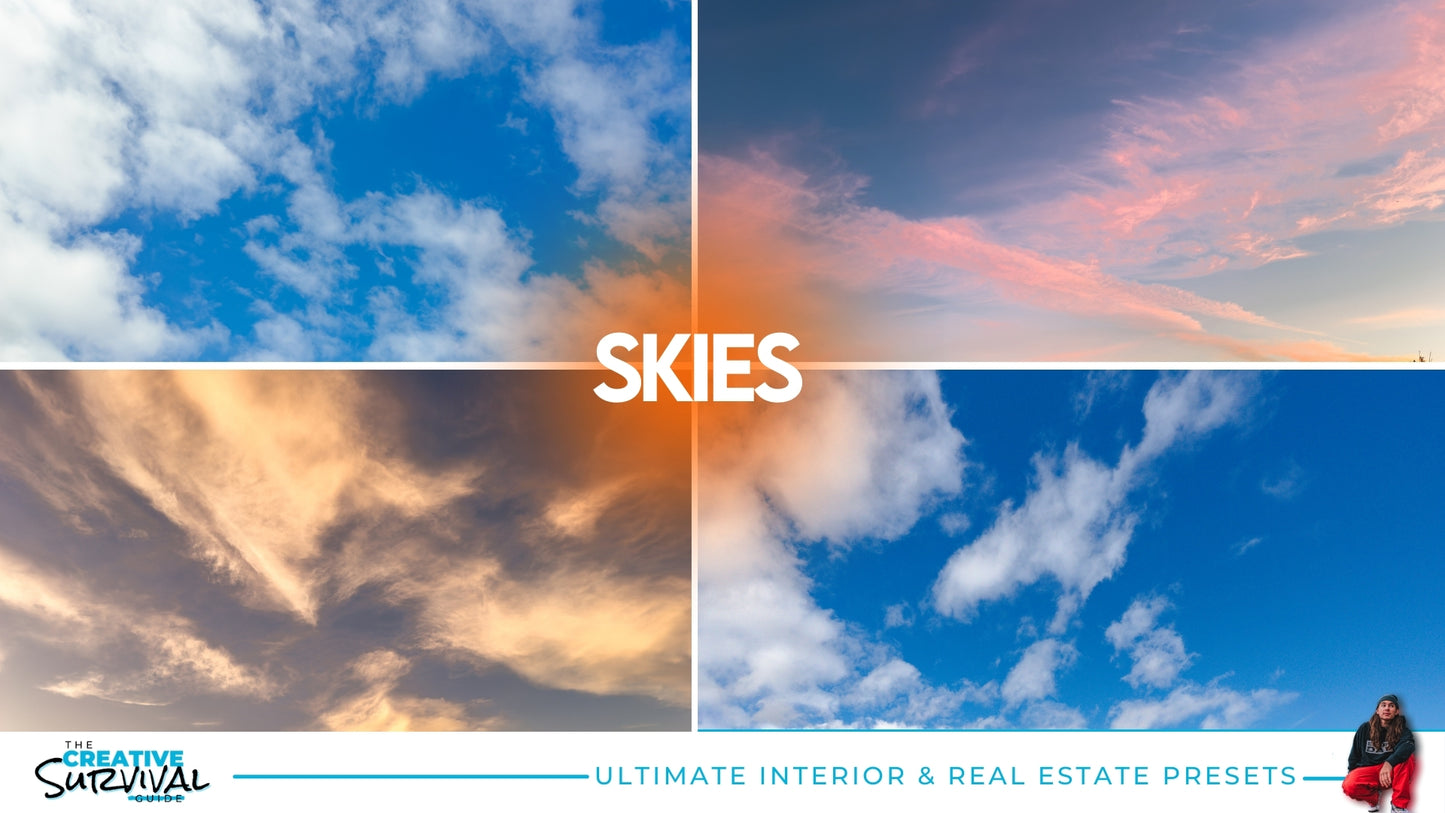 Ultimate HDR Real Estate & Interior Design Bundle Lightroom Presets by Cole Connor - 15 Presets + 20 Sky Replacements (Desktop And Mobile)