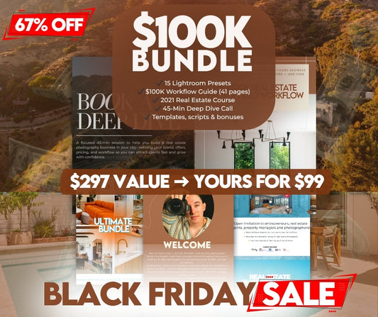 The 0–$100K Real Estate Photography Bundle ($297 Value)